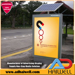 Scatola della luce del riparo del bus di pubblicità del sistema di via solare LED