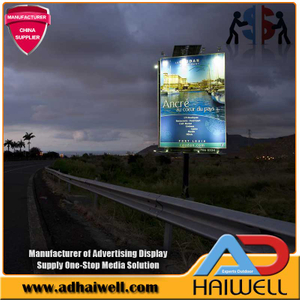 Solar Powered Strutture LED Acciaio Digital Advertising Billboard