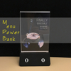 Porta menu portatile Display pubblicitario Power Bank